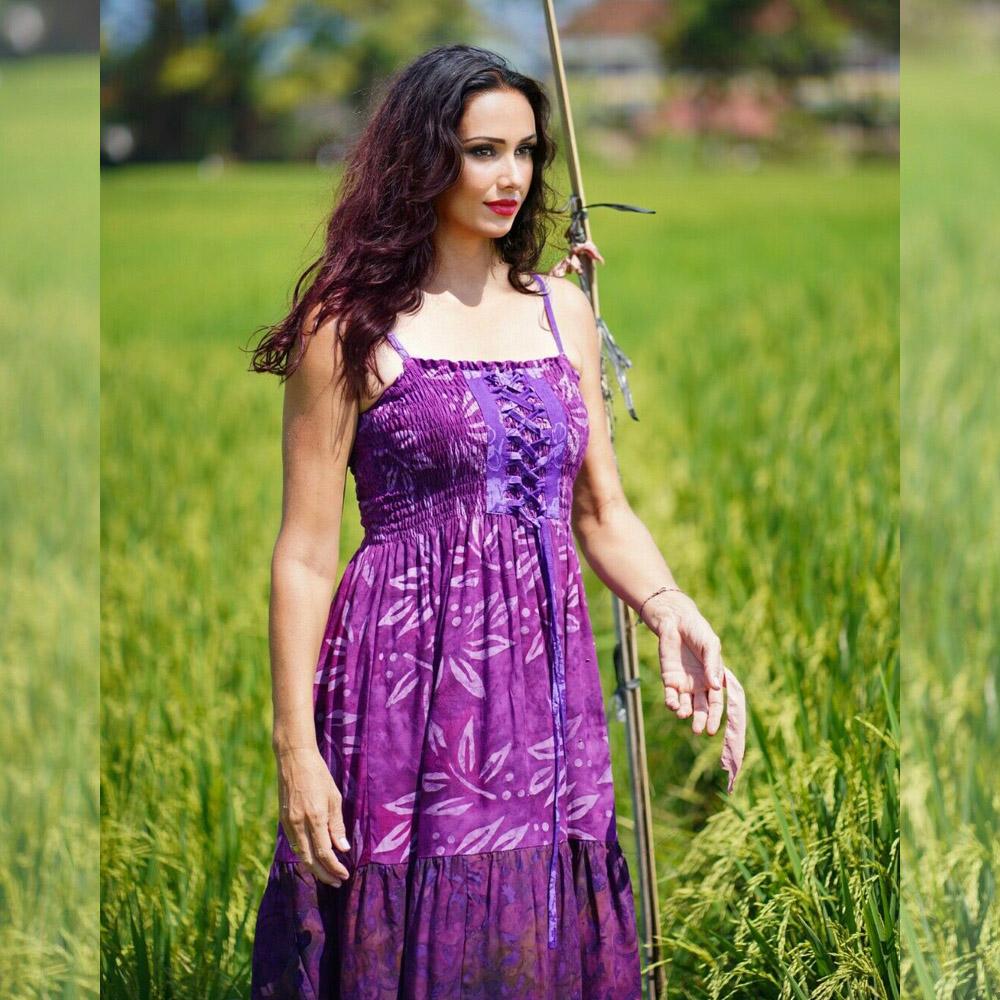 Camila Bohemian Classic Batik Spaghetti Straps Bodice Dress - The Bohemian Closet