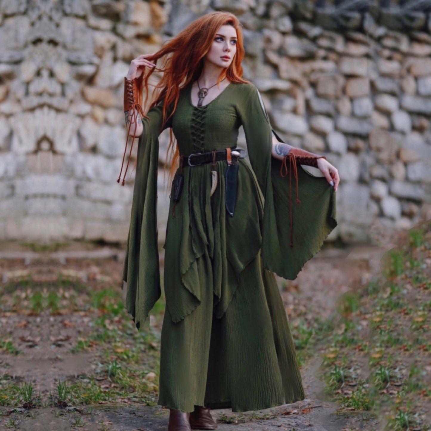 Leona Ren Faire Renaissance Corset Maxi Dress - The Bohemian Closet