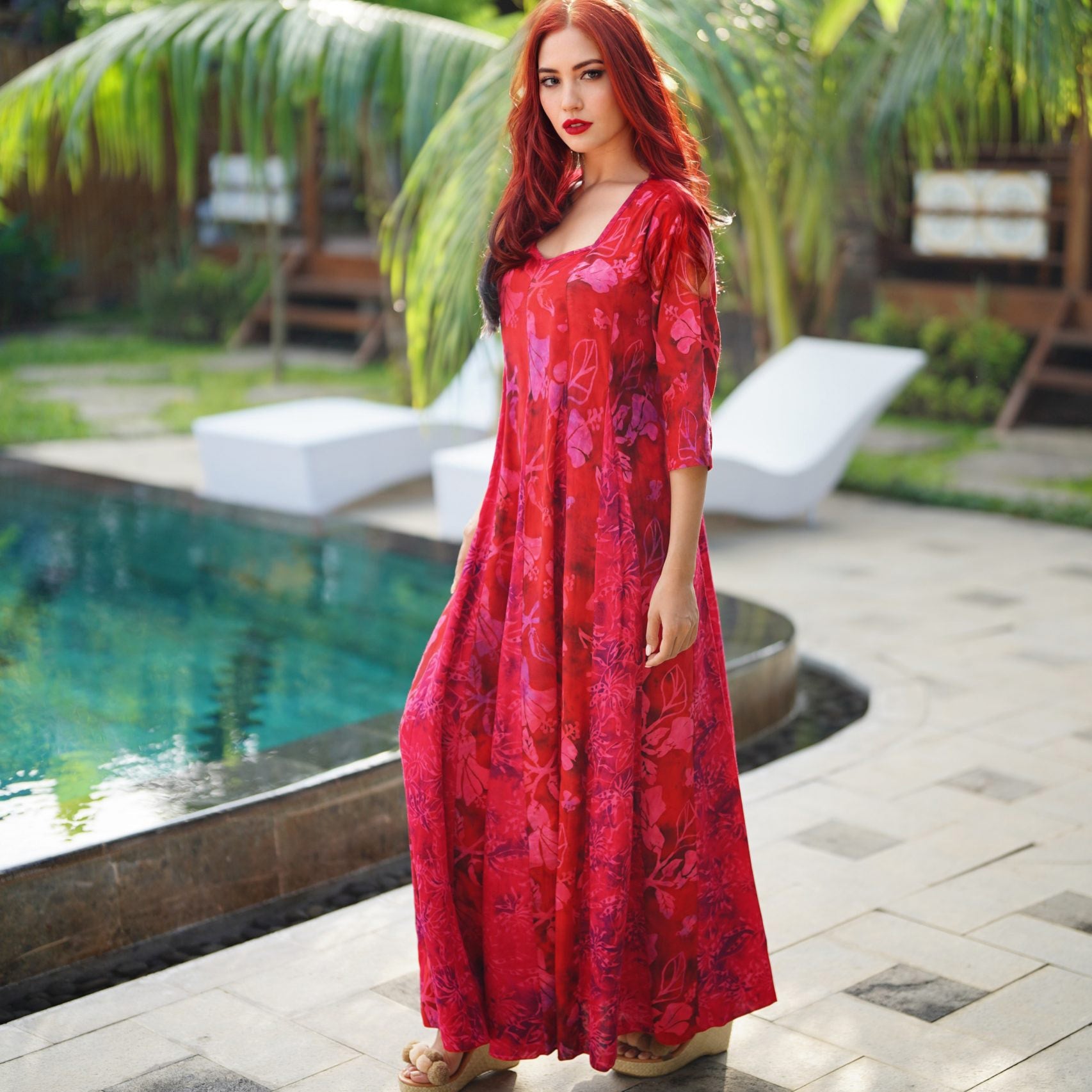 Remy Insets Batik Cottagecore Boho Maxi Long Dress - The Bohemian Closet