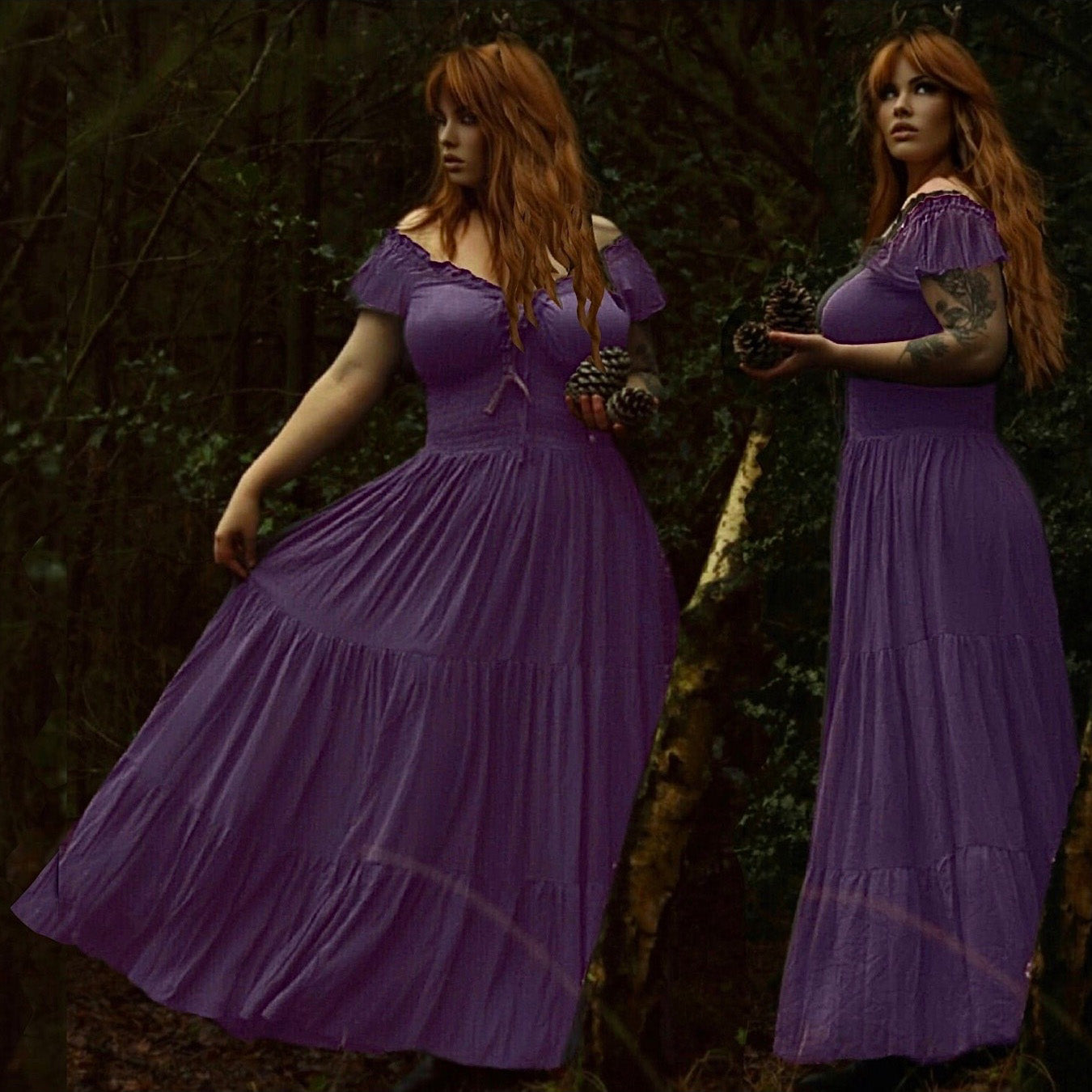 Liliana Rayon Crinkle Smocked Tiers Bohemian Maxi Dress - The Bohemian Closet