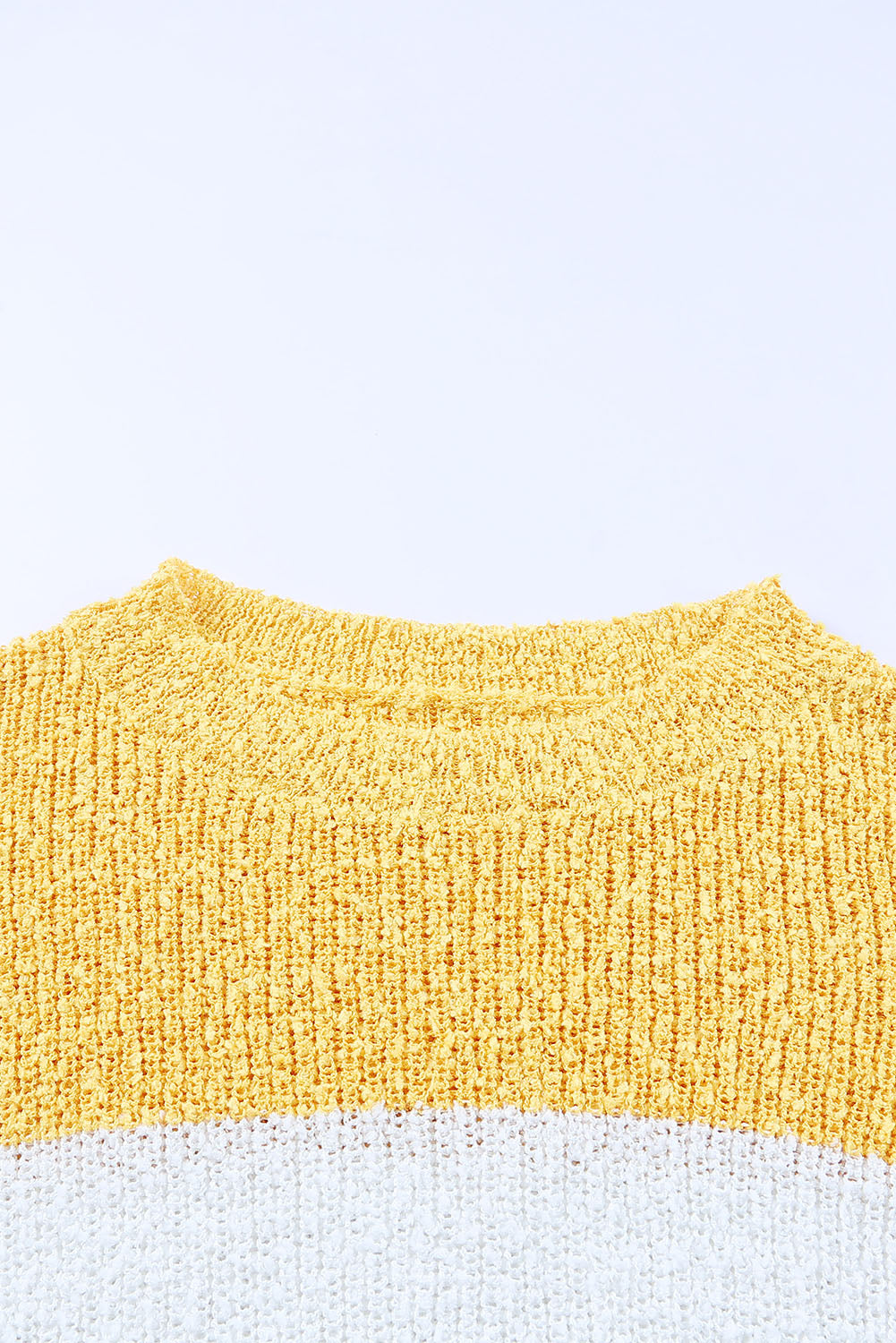 Lillie Yellow Colorblock Bubble Sleeve Sweater - The Bohemian Closet