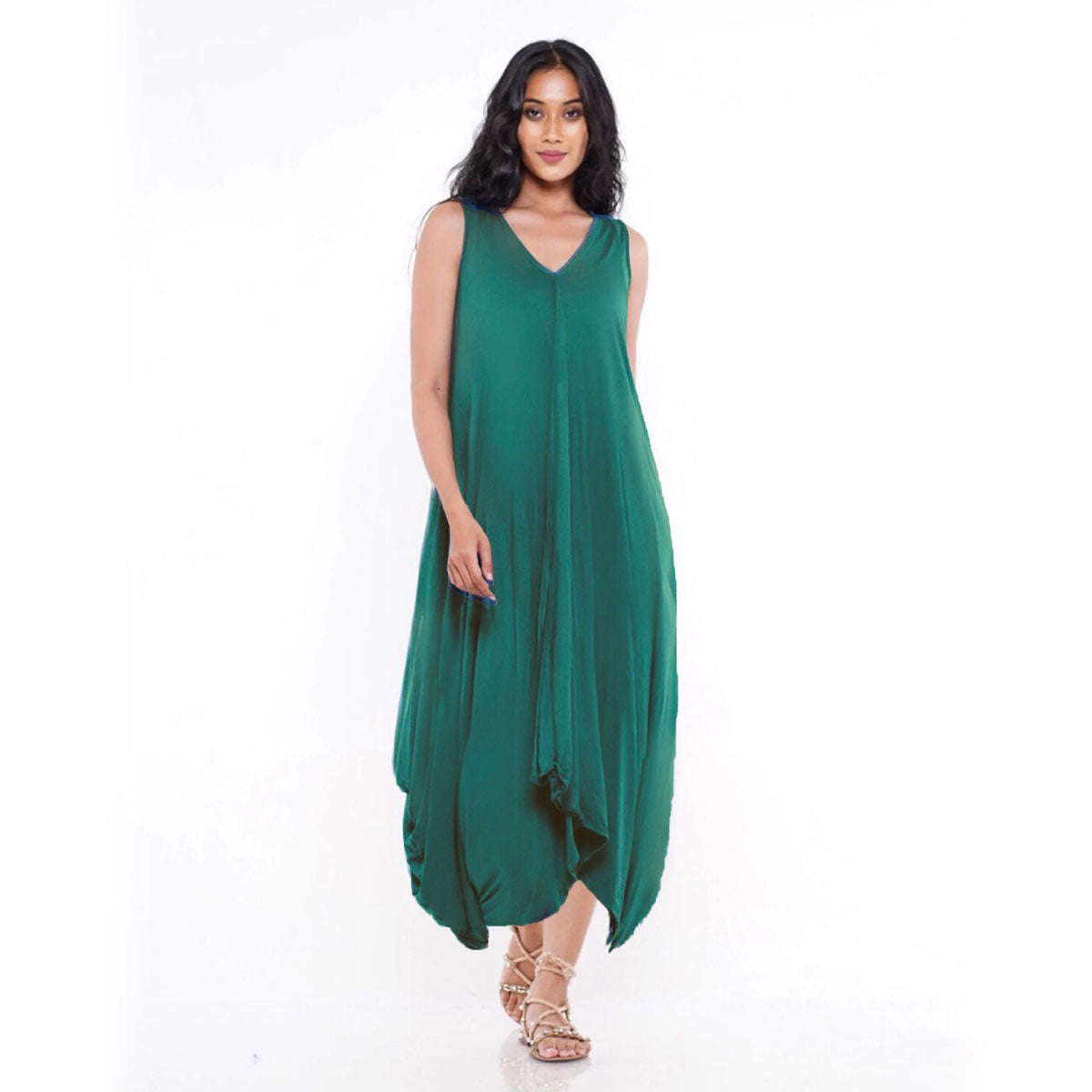 Brooklyn Boho Midi Dress, 3/4 Length Dress, Stretch Jersey, Plus Sizes, Summer Dress, Made To Order