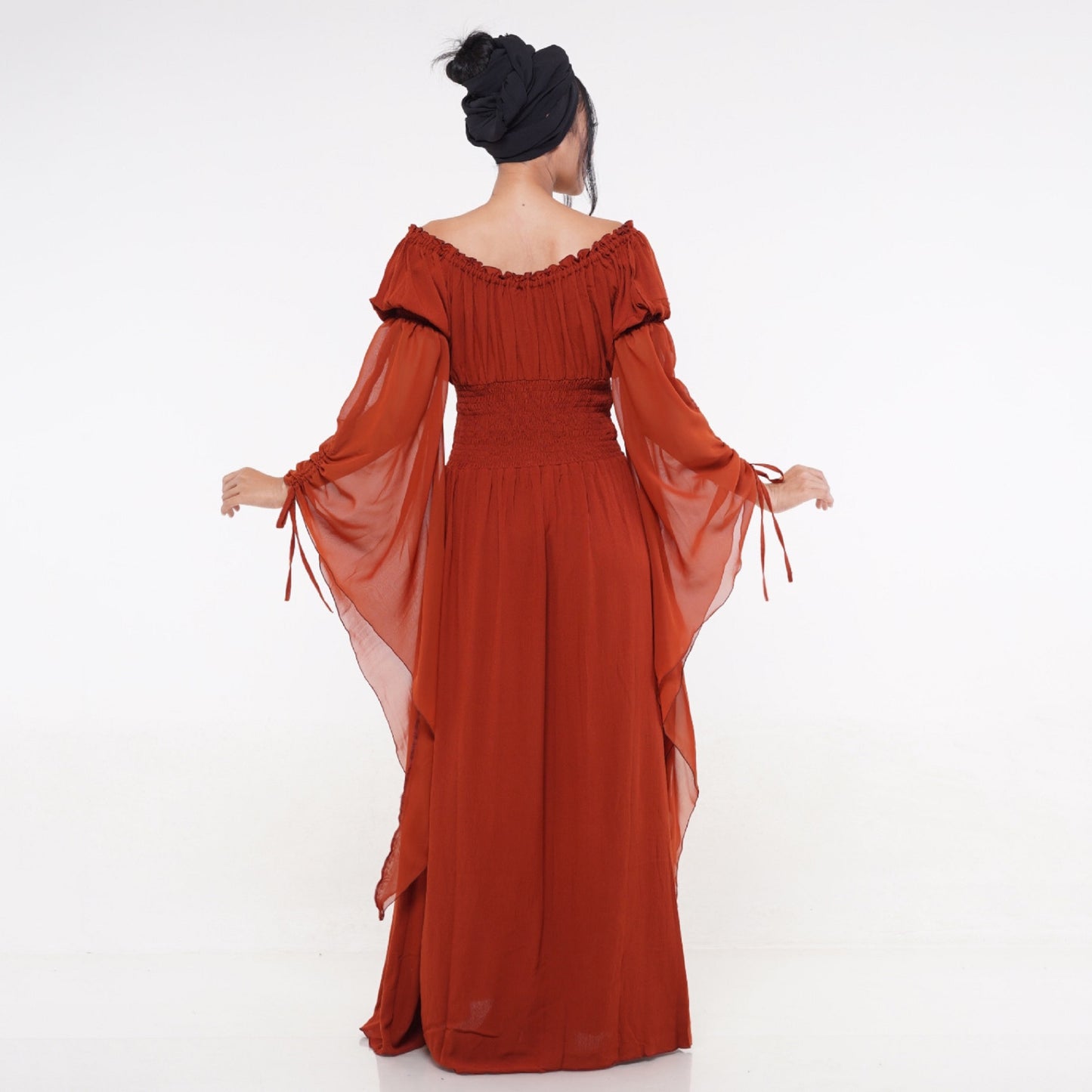 Helena Renaissance Flowing Sleeve Romantic Maxi Dress, Dress - The Bohemian Closet