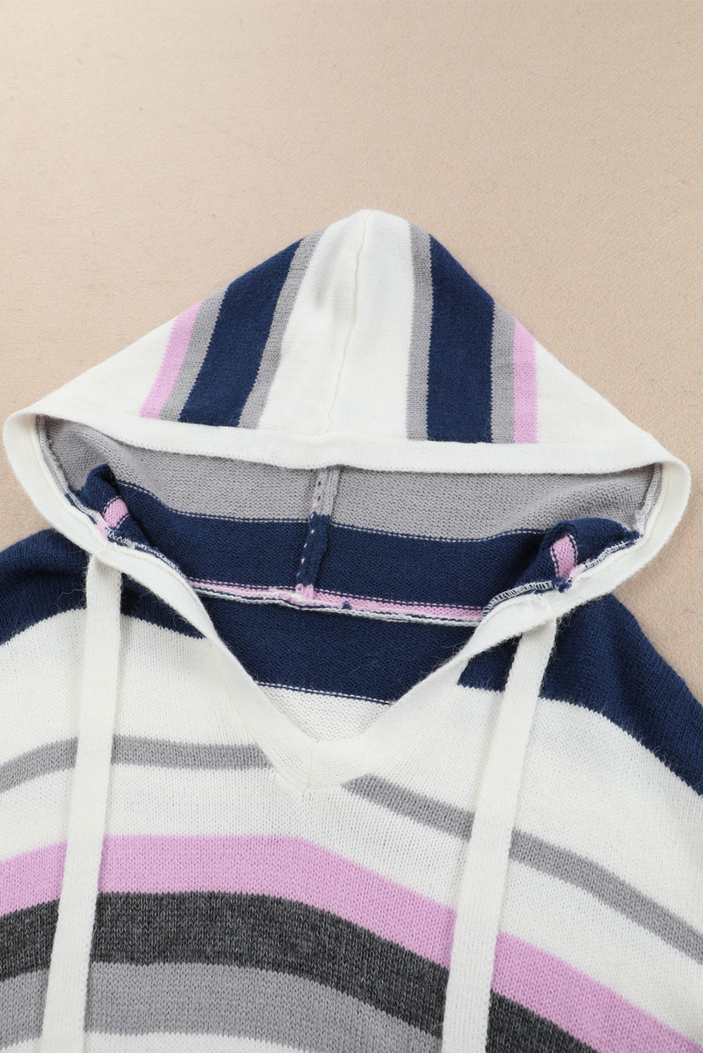 Bria Stripe Plus Size Striped Hooded Knit Sweater - The Bohemian Closet