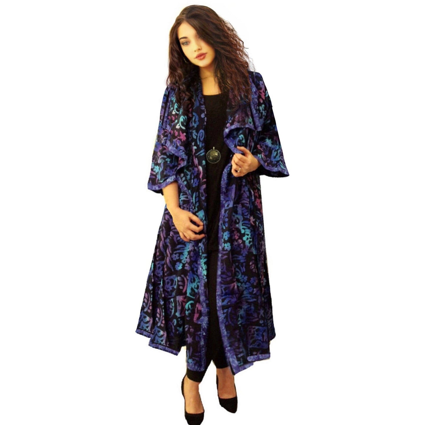 Analia Top Quality Rayon Batik Stunning Coat Jacket - The Bohemian Closet