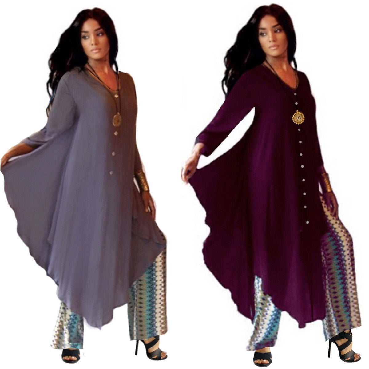 Vicki Gorgeous Longline Lagenlook Tunic Shirt - The Bohemian Closet