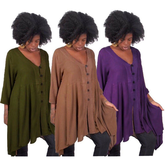 Riley Boho Chic Button Through Blouse Top - The Bohemian Closet