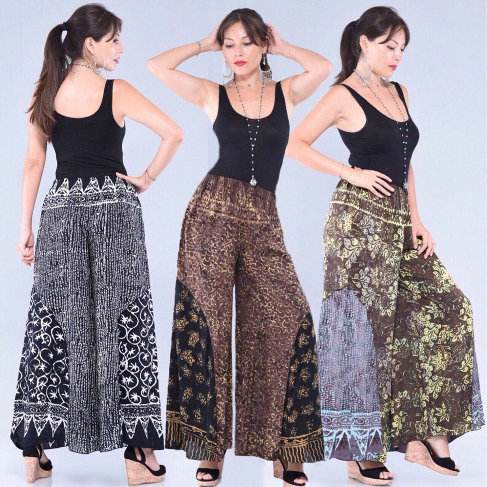 Catherine Gauzy Batik Palazzo Gaucho Pants - The Bohemian Closet