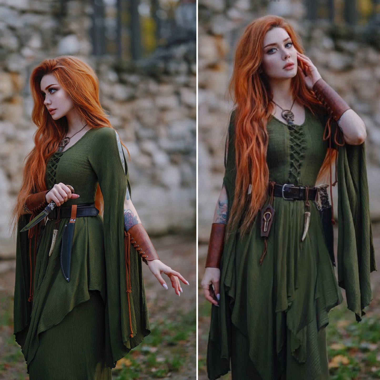Magdalena Smocked Bodice Ren Faire Lace up Maxi Dress - The Bohemian Closet