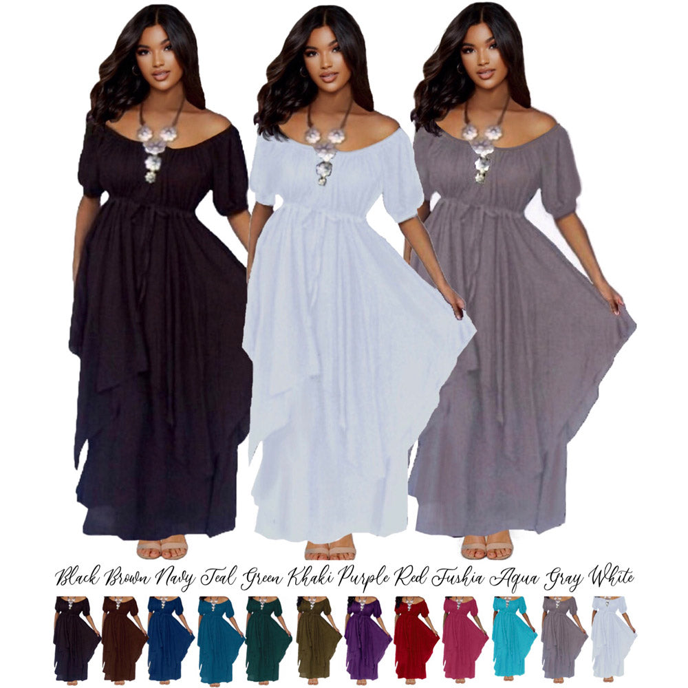 Malia Layered Empire Waist Renaissance Dress - The Bohemian Closet