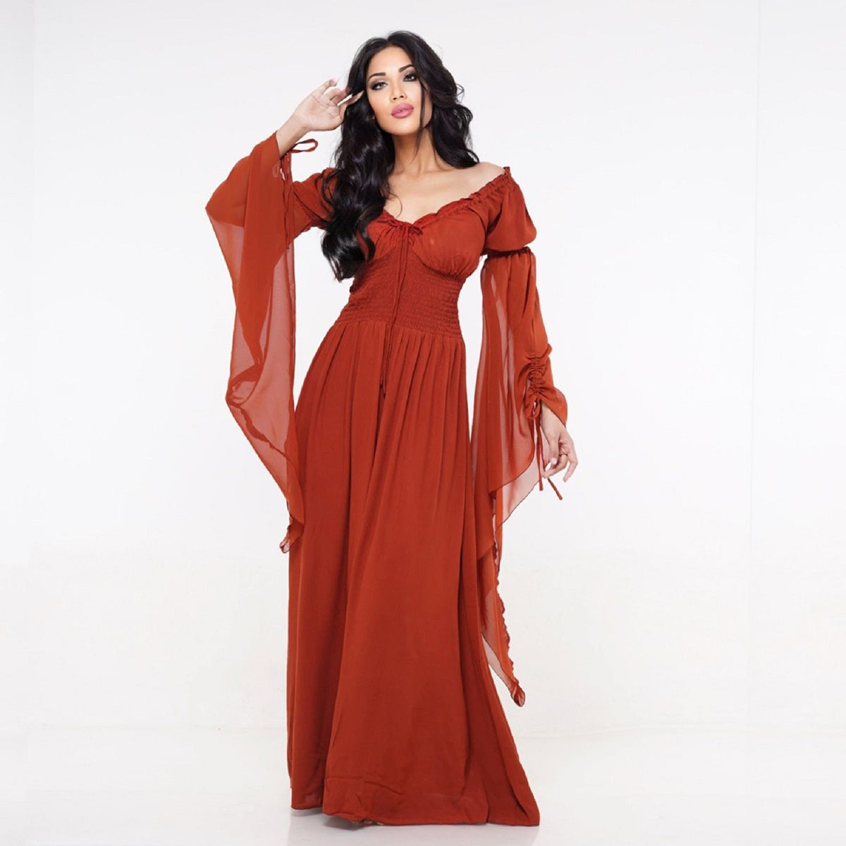 Saige Renaissance Romantic Maxi Dress - The Bohemian Closet