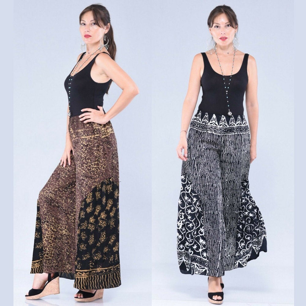 Catherine Gauzy Batik Palazzo Gaucho Pants - The Bohemian Closet