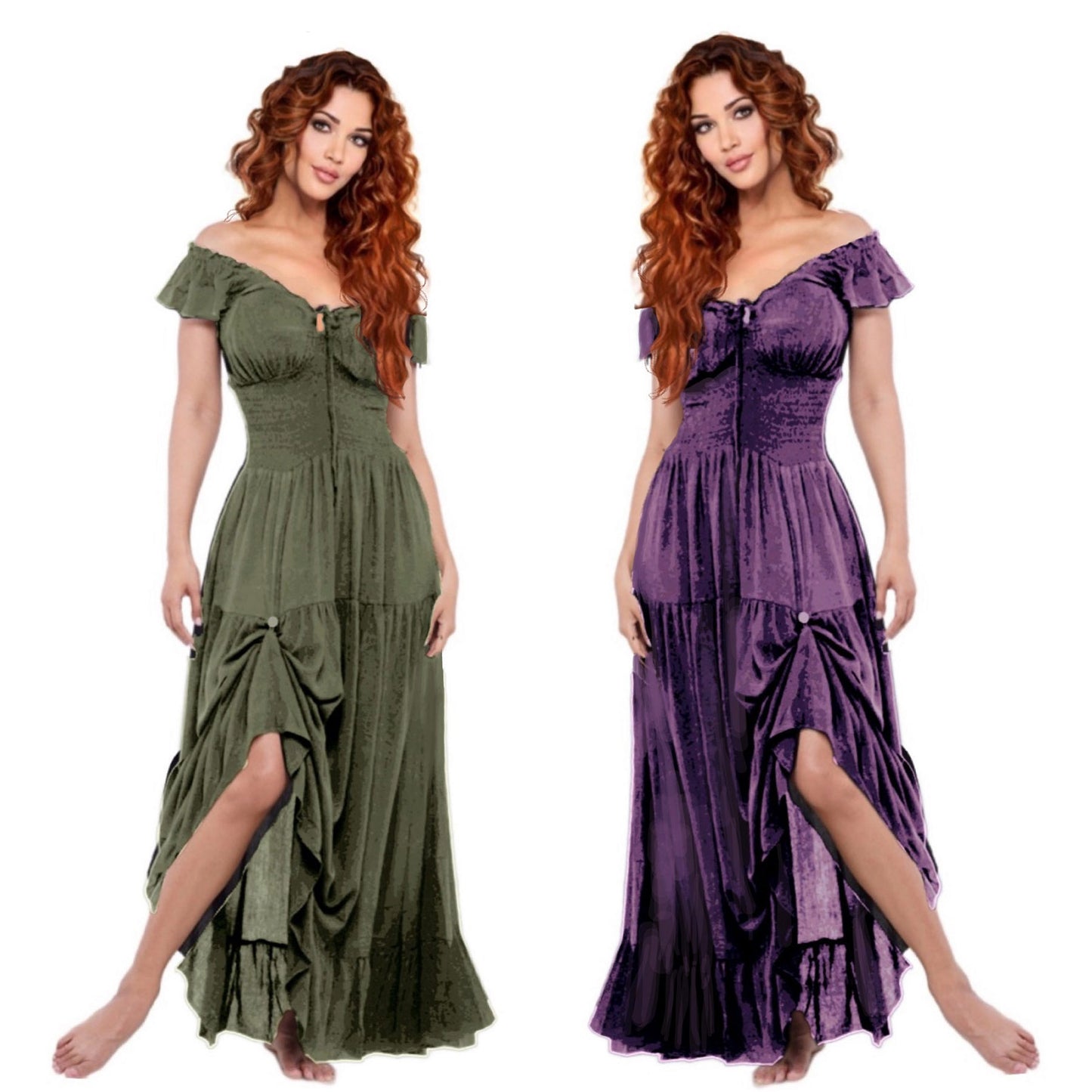 Madalyn Smocked Tiers Crinkle Rayon Party Maxi Dress - The Bohemian Closet