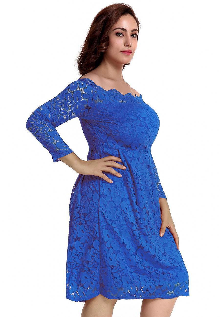 Elise Lace Long Sleeve Midi Dress - The Bohemian Closet