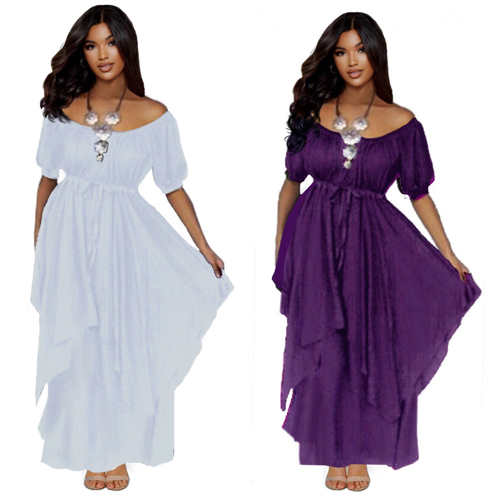 Malia Layered Empire Waist Renaissance Dress - The Bohemian Closet