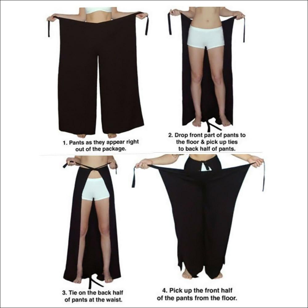 Nicole Wrap Tie Boho Wide Leg Pants - The Bohemian Closet