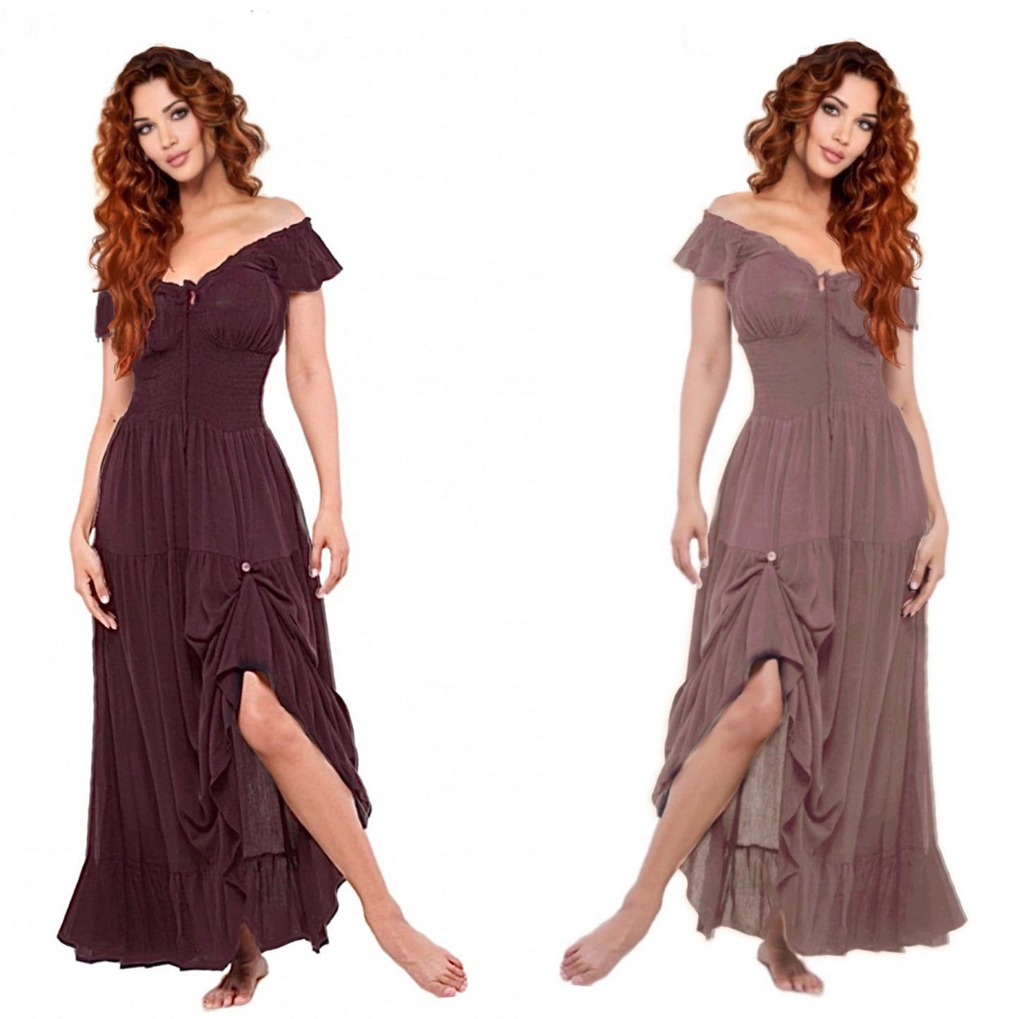 Madalyn Smocked Tiers Crinkle Rayon Party Maxi Dress - The Bohemian Closet