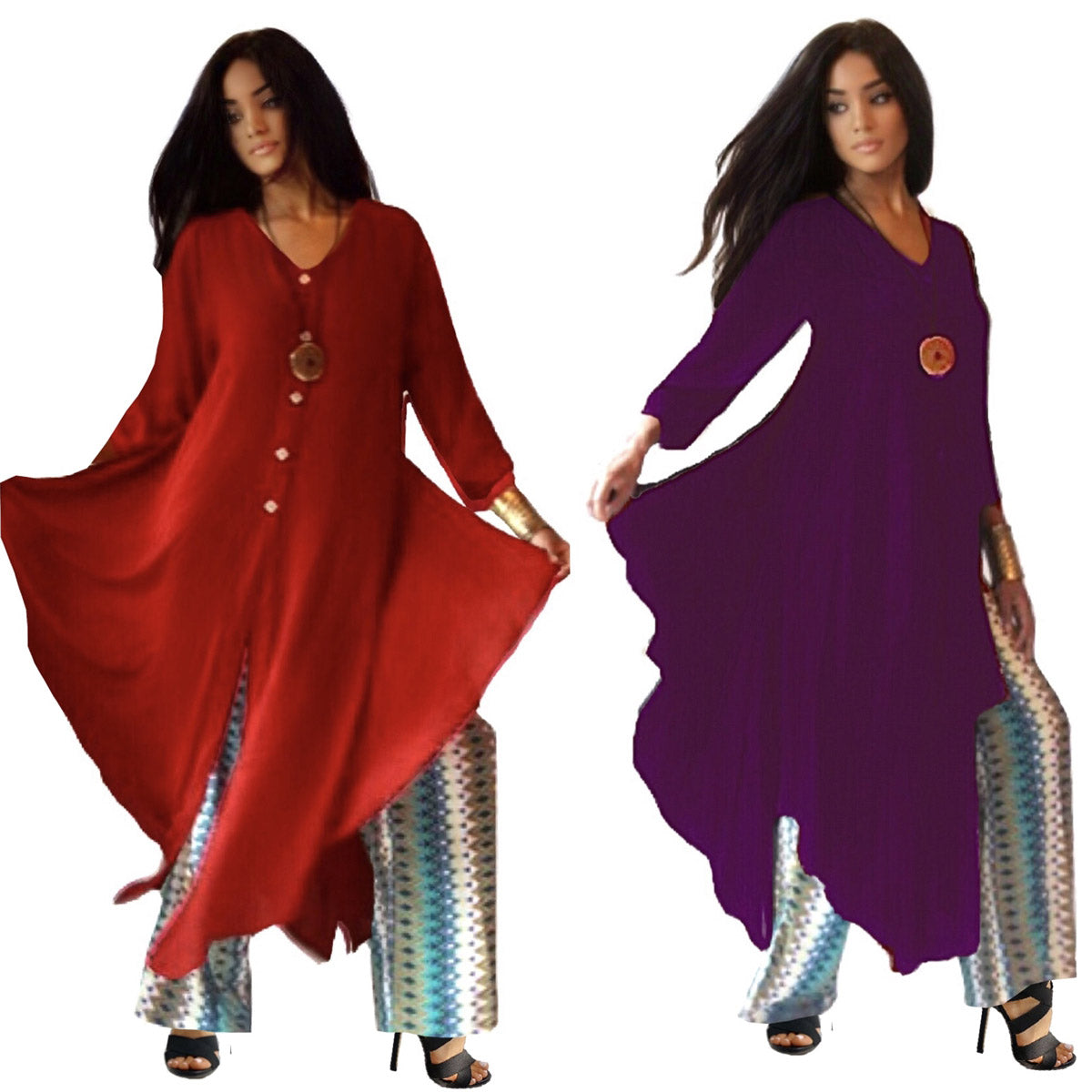 Vicki Gorgeous Longline Lagenlook Tunic Shirt - The Bohemian Closet