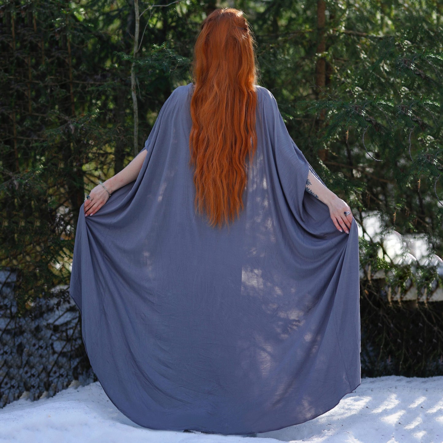 Monroe Jersey Stretch Asymmetrical Dress and Jacket Outfit - The Bohemian Closet