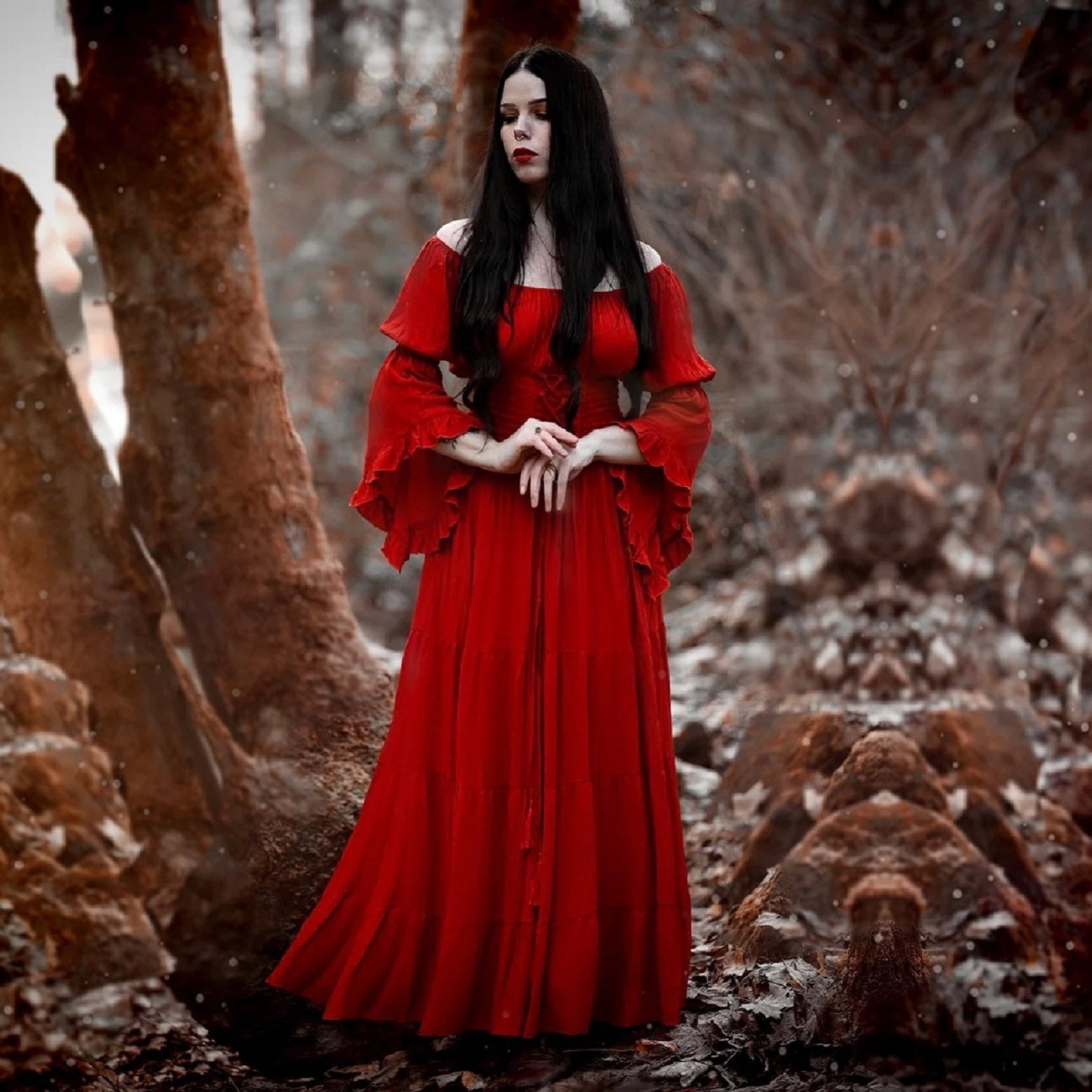 Iliana On Off Shoulder Corset Boho Dress - The Bohemian Closet