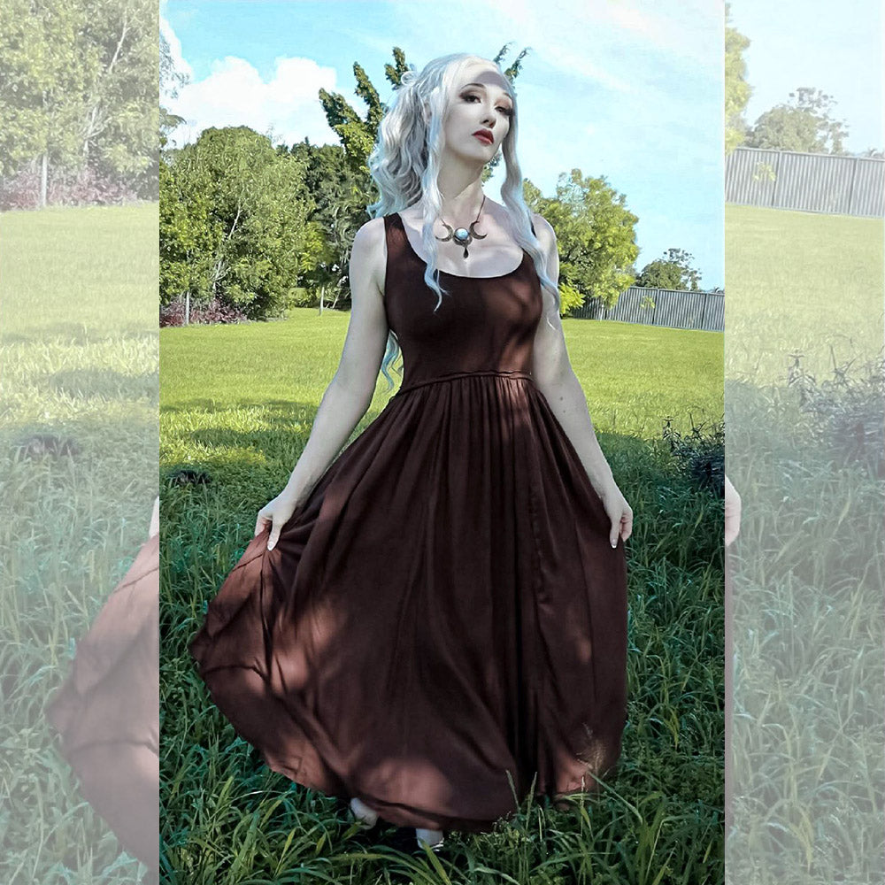 Quinn Stretch Lycra 3/4 Length Midi Dress - The Bohemian Closet