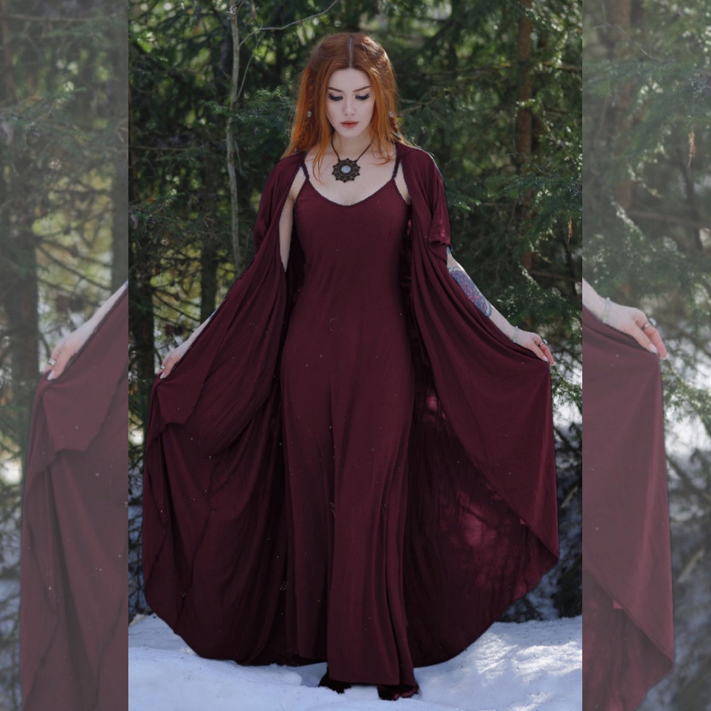 Monroe Jersey Stretch Asymmetrical Dress and Jacket Outfit - The Bohemian Closet