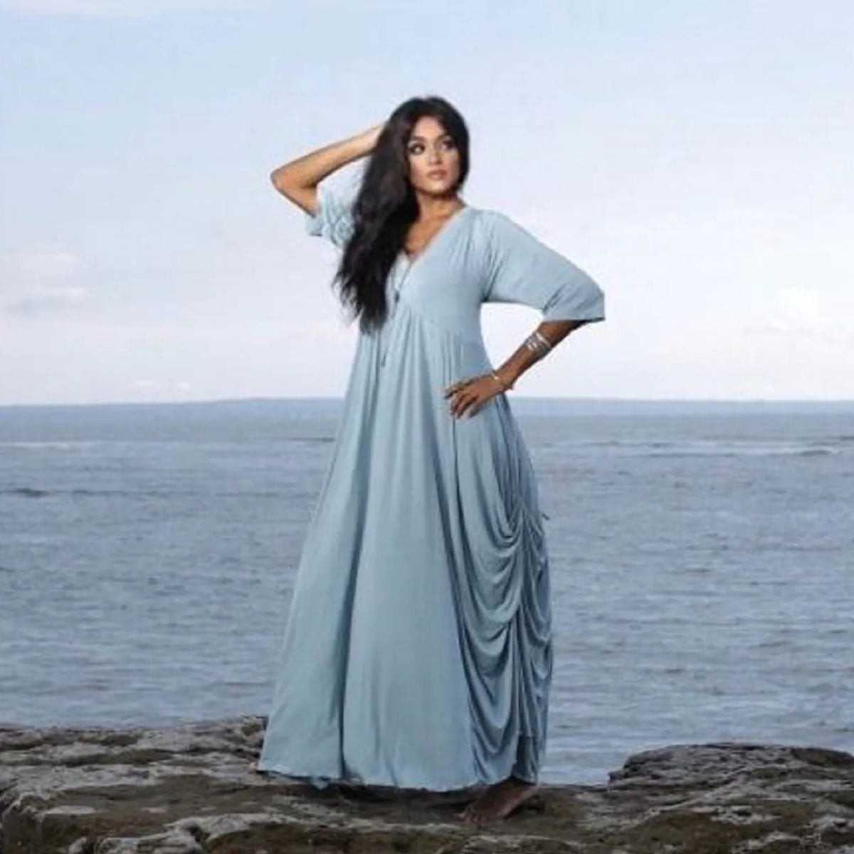 Kynlee Renaissance Delicate Rayon Lycra Boho Dress - The Bohemian Closet