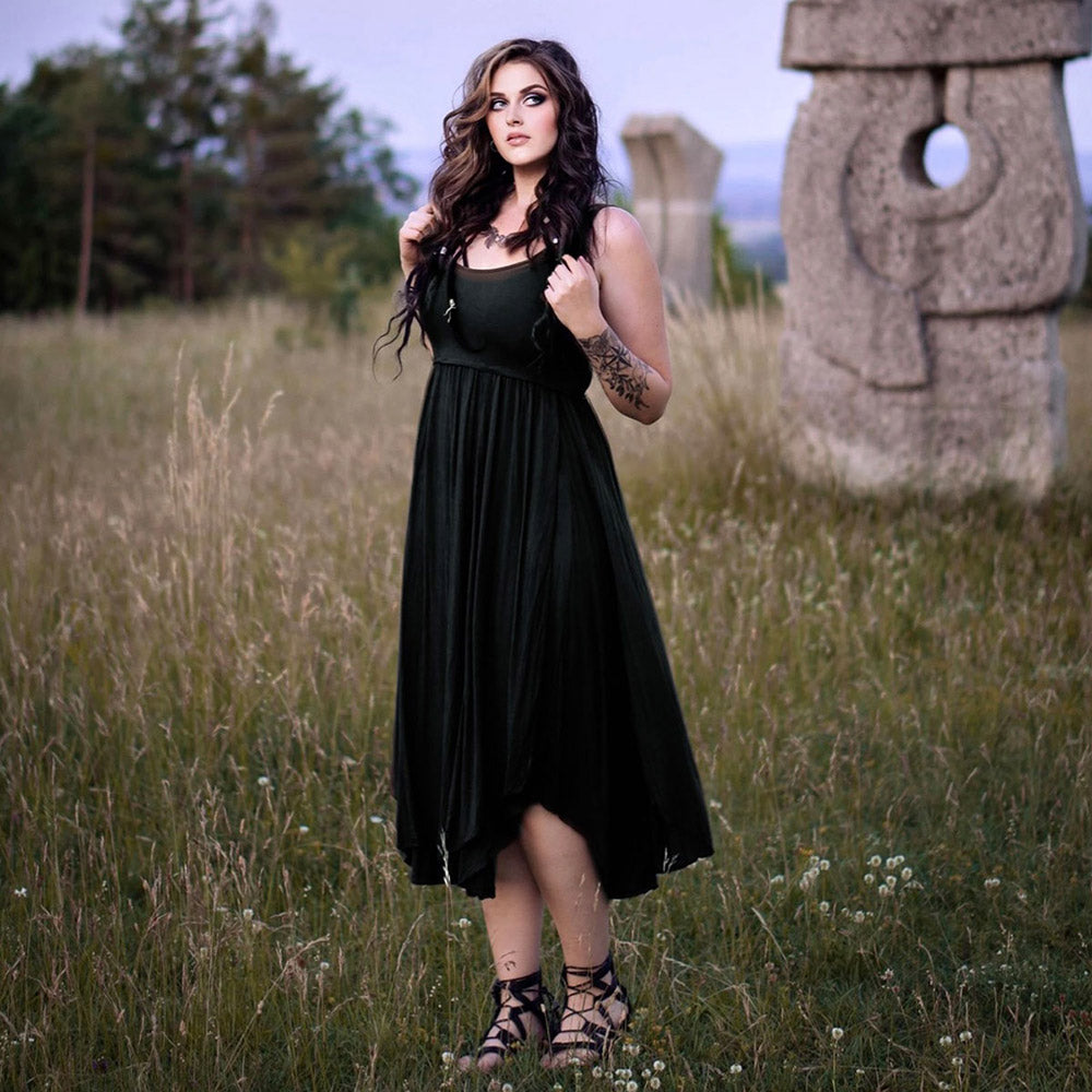 Quinn Stretch Lycra 3/4 Length Midi Dress - The Bohemian Closet