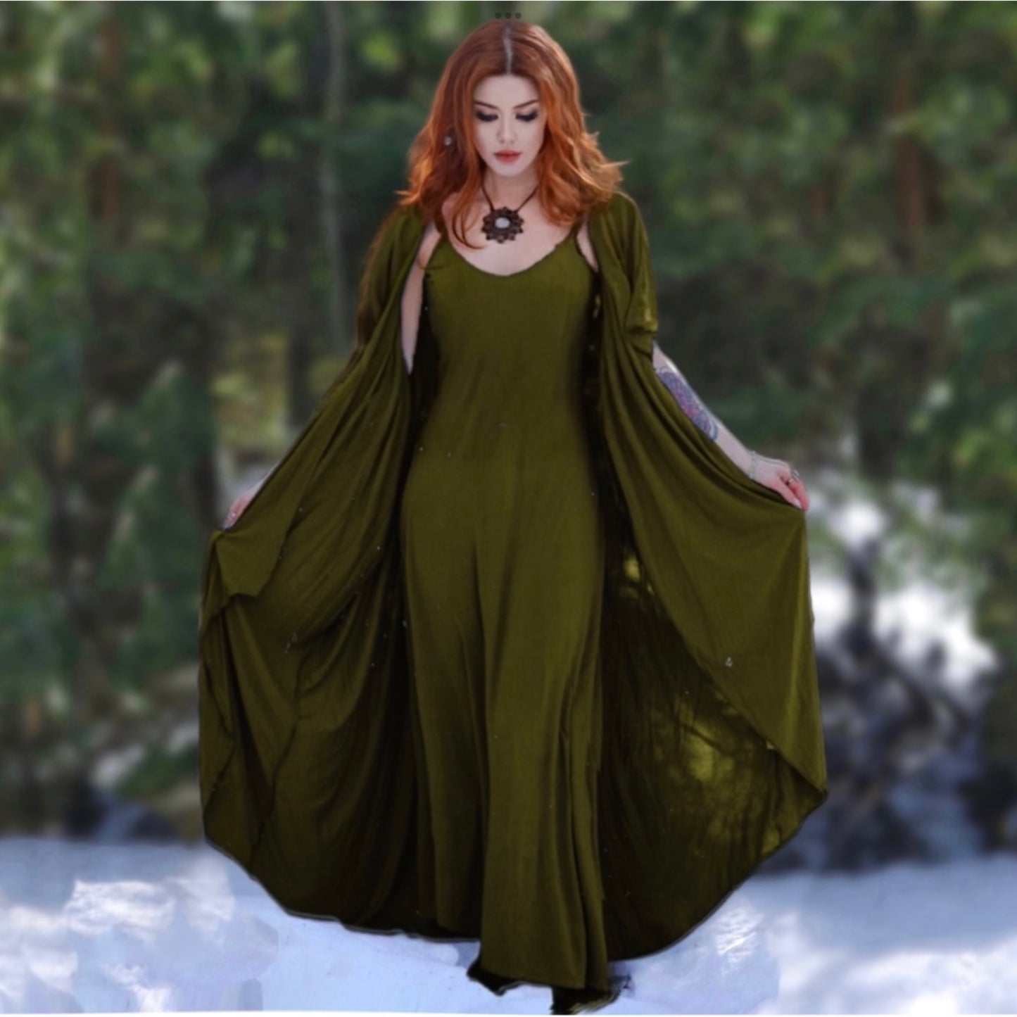 Monroe Jersey Stretch Asymmetrical Dress and Jacket Outfit - The Bohemian Closet