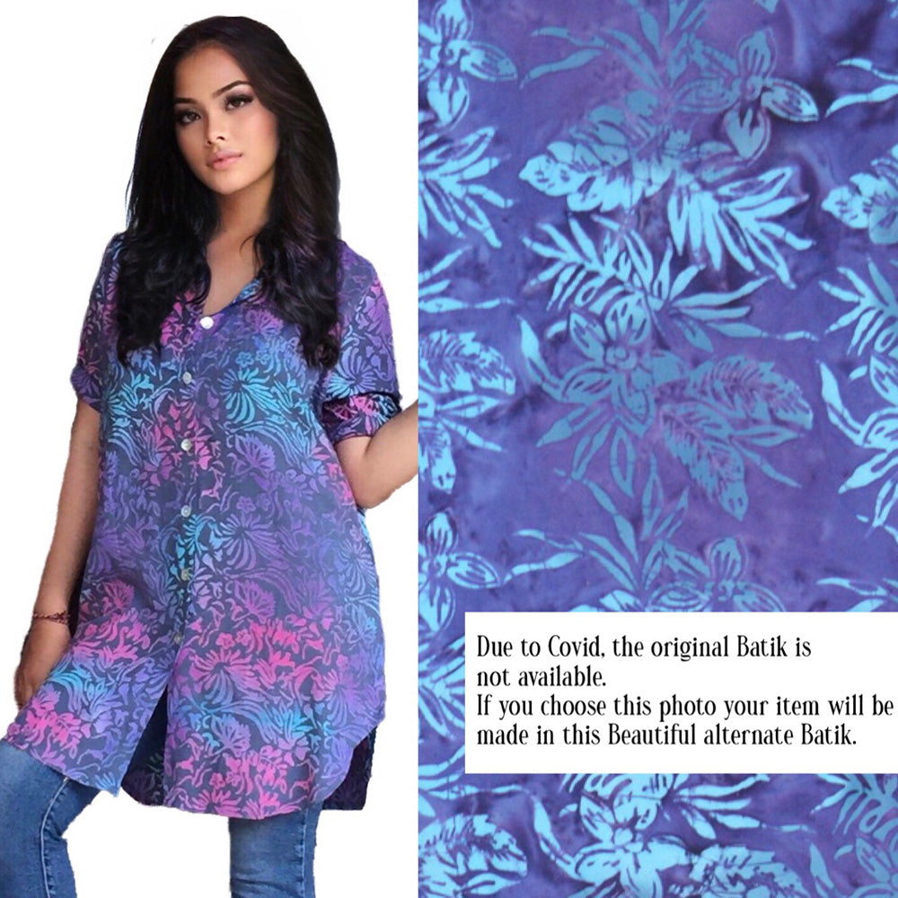 Harley Batik Shirt Long Cut Blouse - The Bohemian Closet