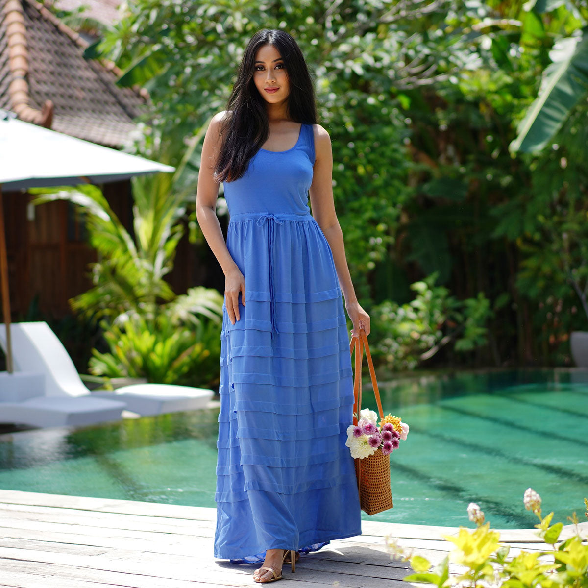 Aniya Baby Doll Bohemian Pleated Maxi Dress - The Bohemian Closet