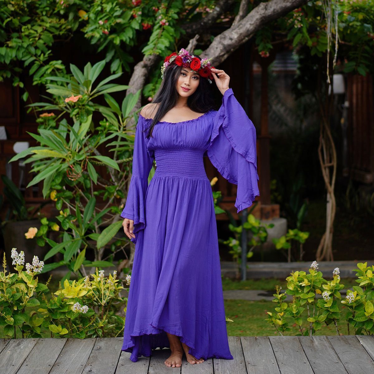 Kahlani CottageGoth Ren Faire Maxi Dress - The Bohemian Closet