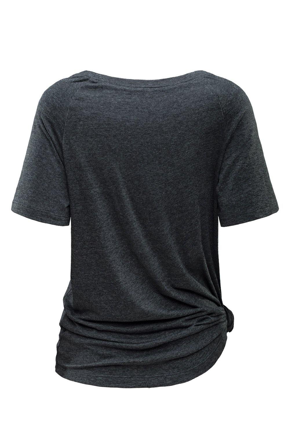 Zoey Rock Grey White Tee - The Bohemian Closet