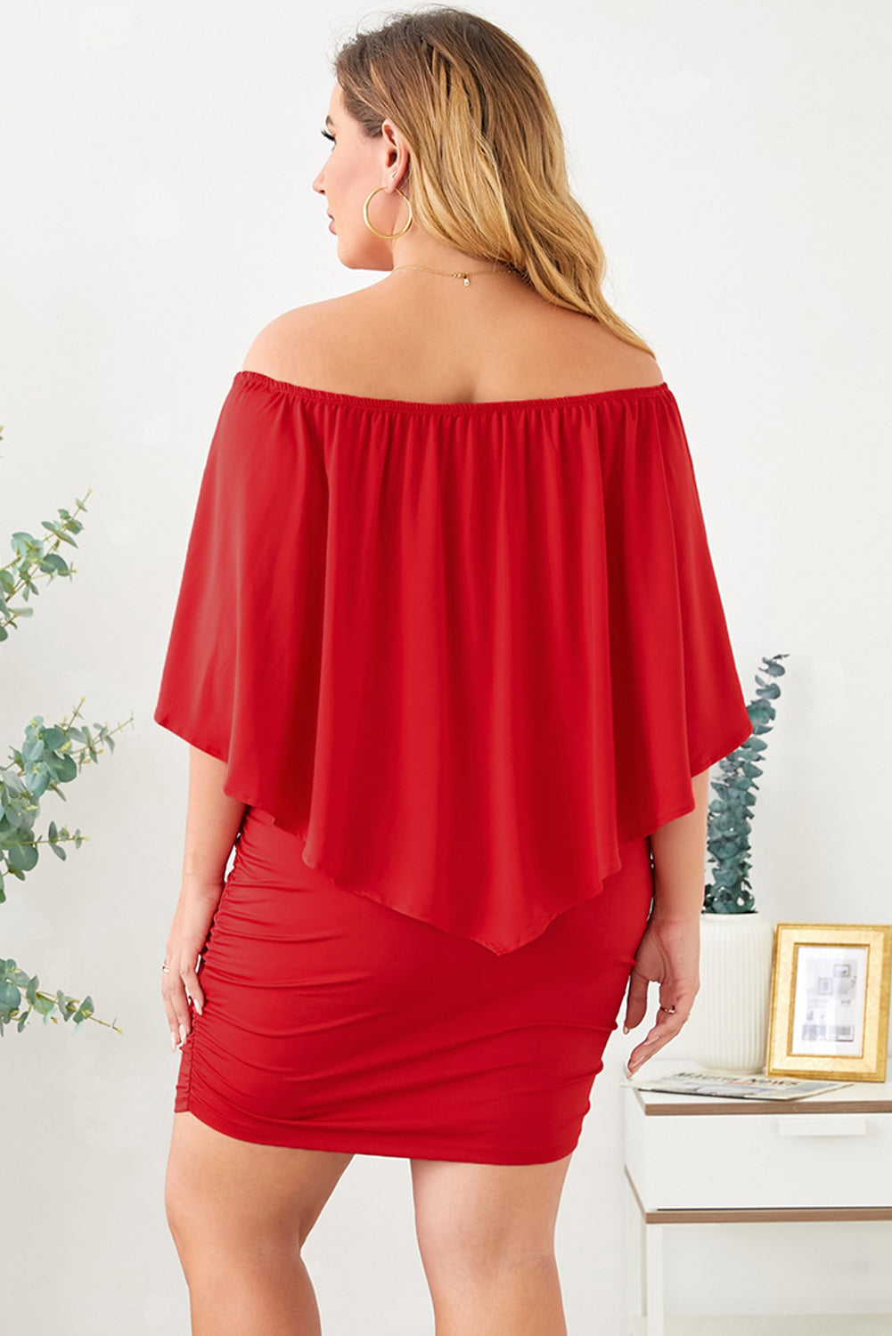 Josephine Multiple Dressing Layered Red Mini Poncho Dress - The Bohemian Closet