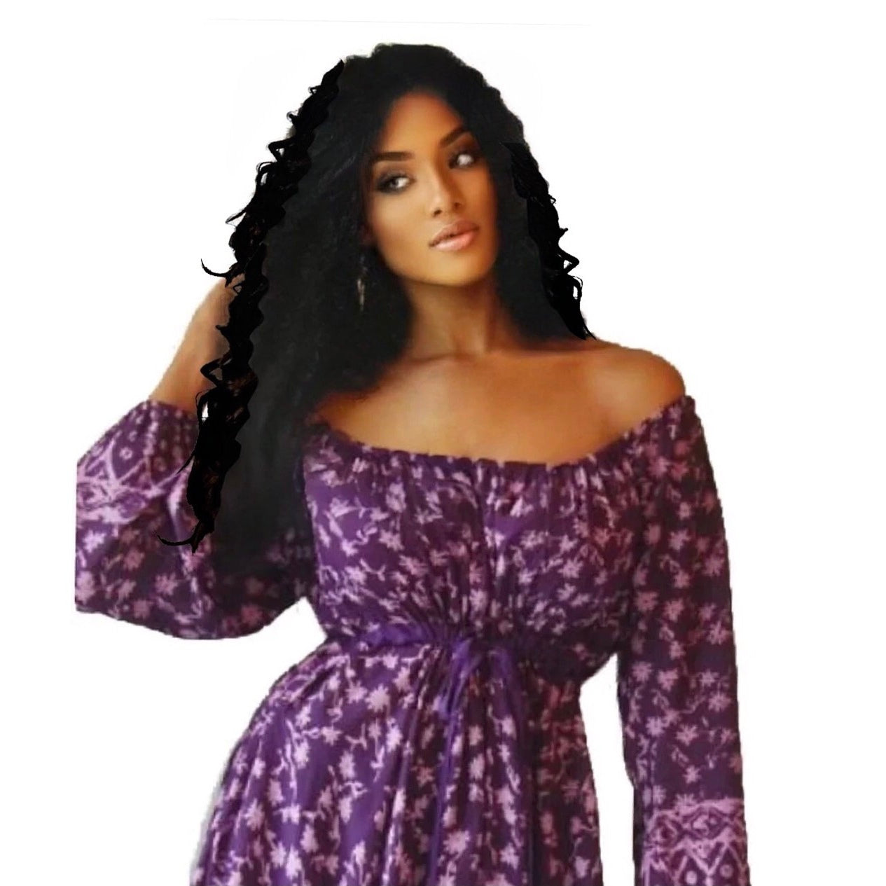Layla Batik Print with 3/4 Sleeves Peasant Gypsy Blouse - The Bohemian Closet