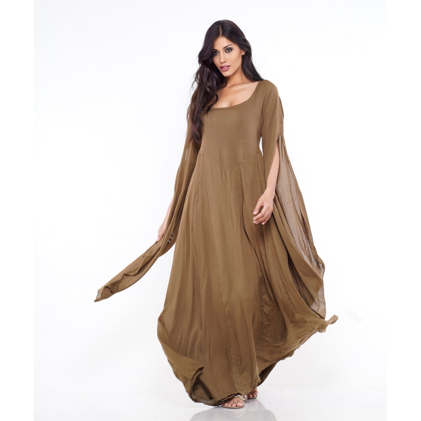 Sariah Renaissance Flowing Sleeve Boho Maxi Dress - The Bohemian Closet