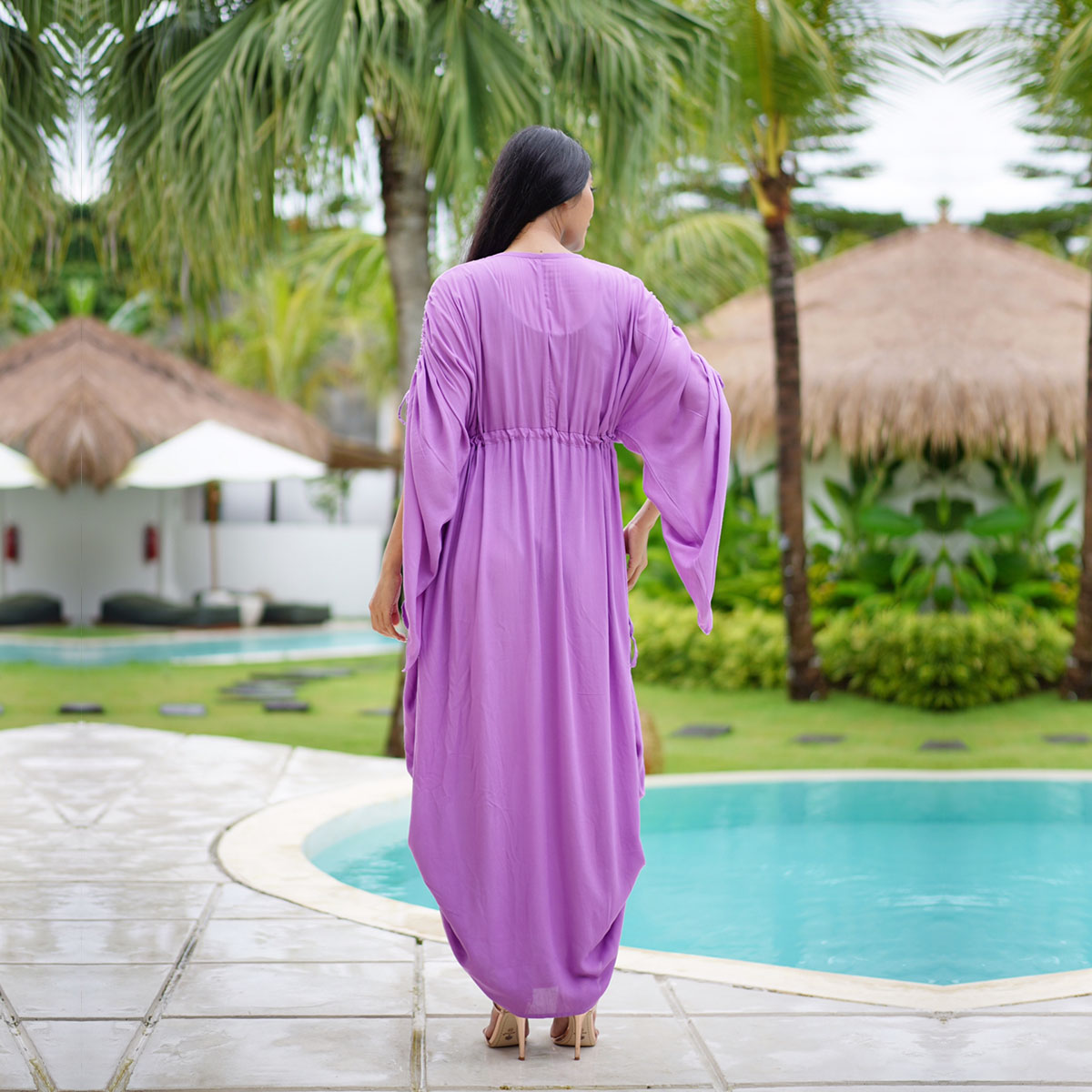 Tanisha Fantasy Dress Cosplay Gypsy Boho Gown Drawstring Ruched Detail Bell Sleeve - The Bohemian Closet