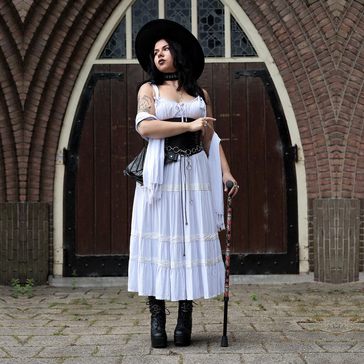 Ryder Bohemian Sleeveless Dress with Shawl Scarf - The Bohemian Closet