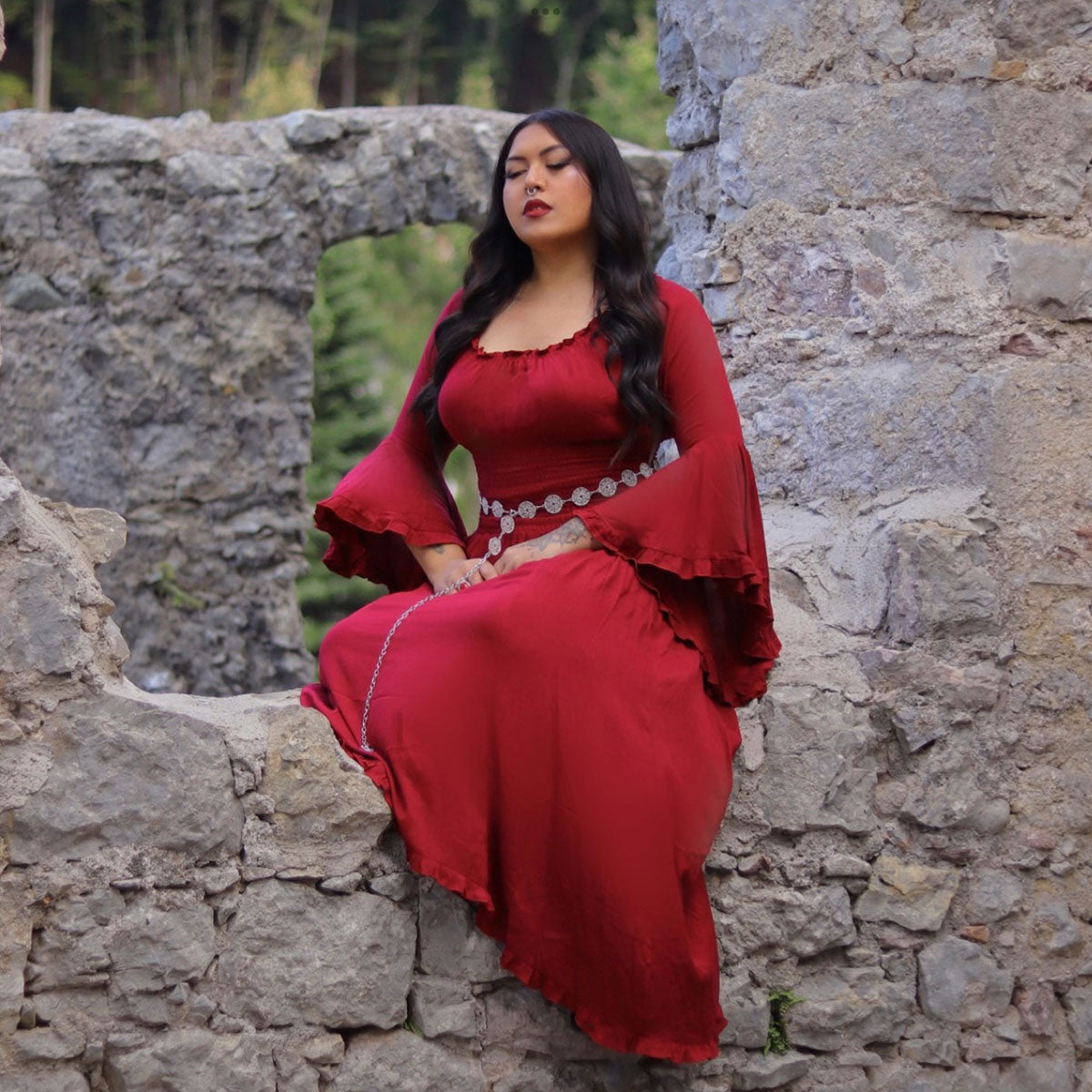 Paola Wiccan Goddess Maxi Dress - The Bohemian Closet