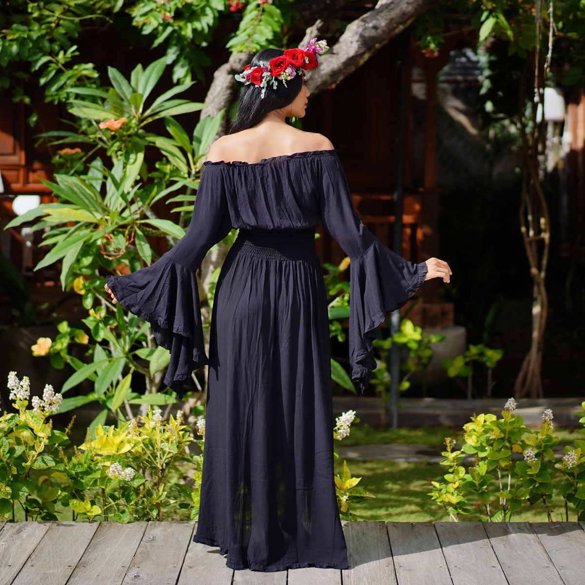 Kahlani CottageGoth Ren Faire Maxi Dress - The Bohemian Closet