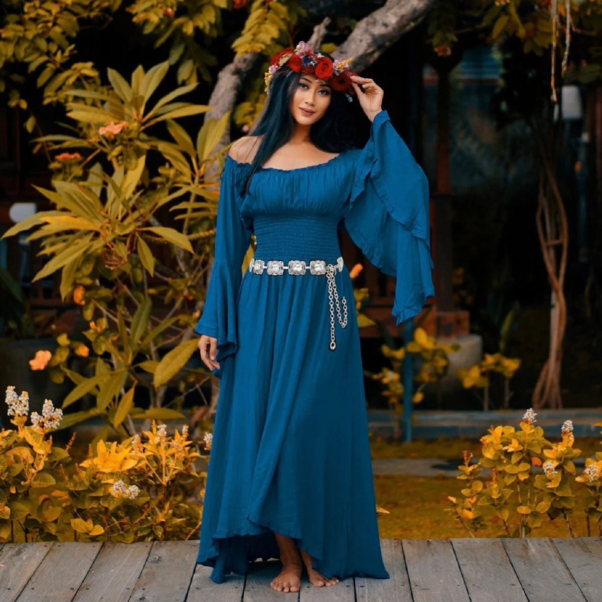 Paola Wiccan Goddess Maxi Dress - The Bohemian Closet