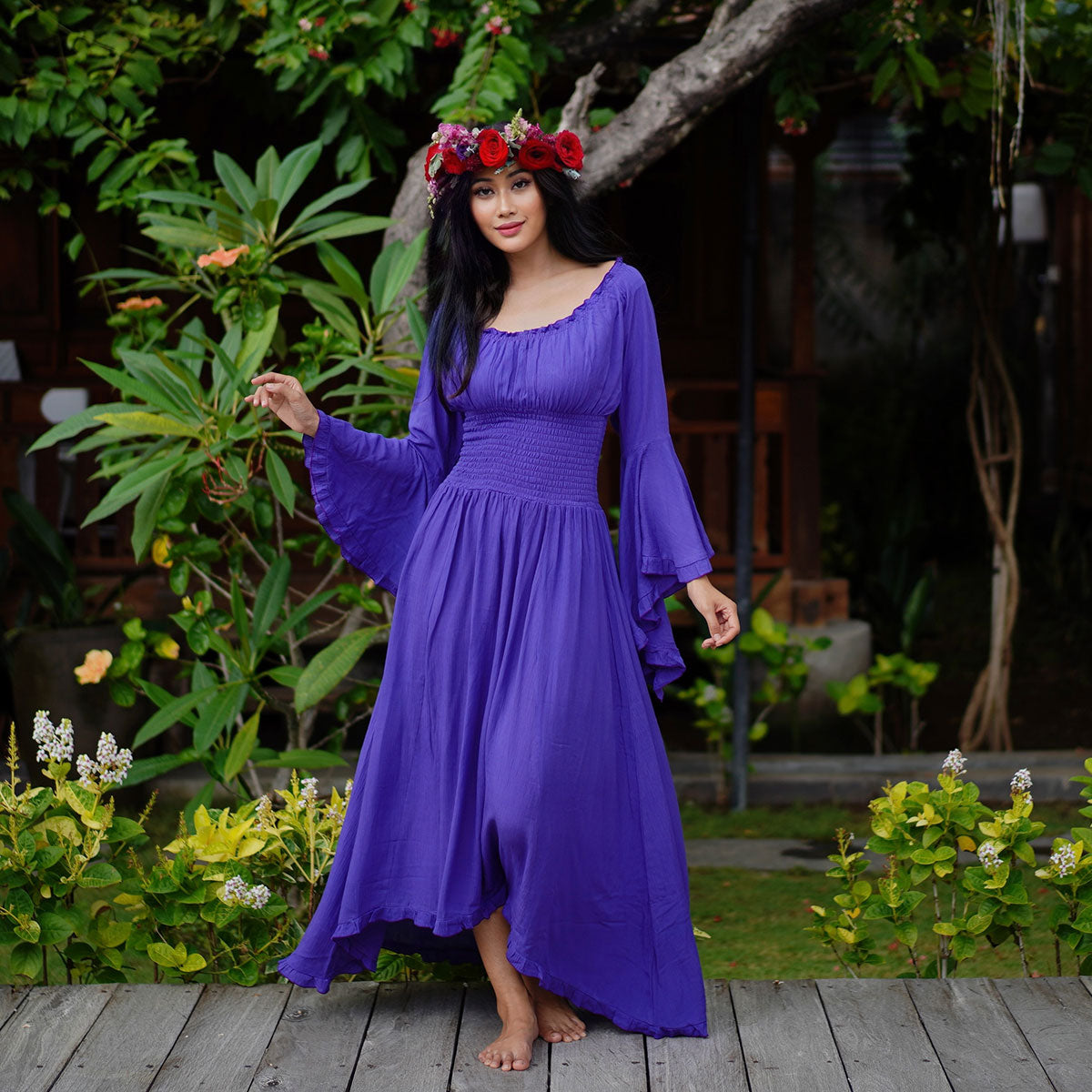 Kahlani CottageGoth Ren Faire Maxi Dress - The Bohemian Closet