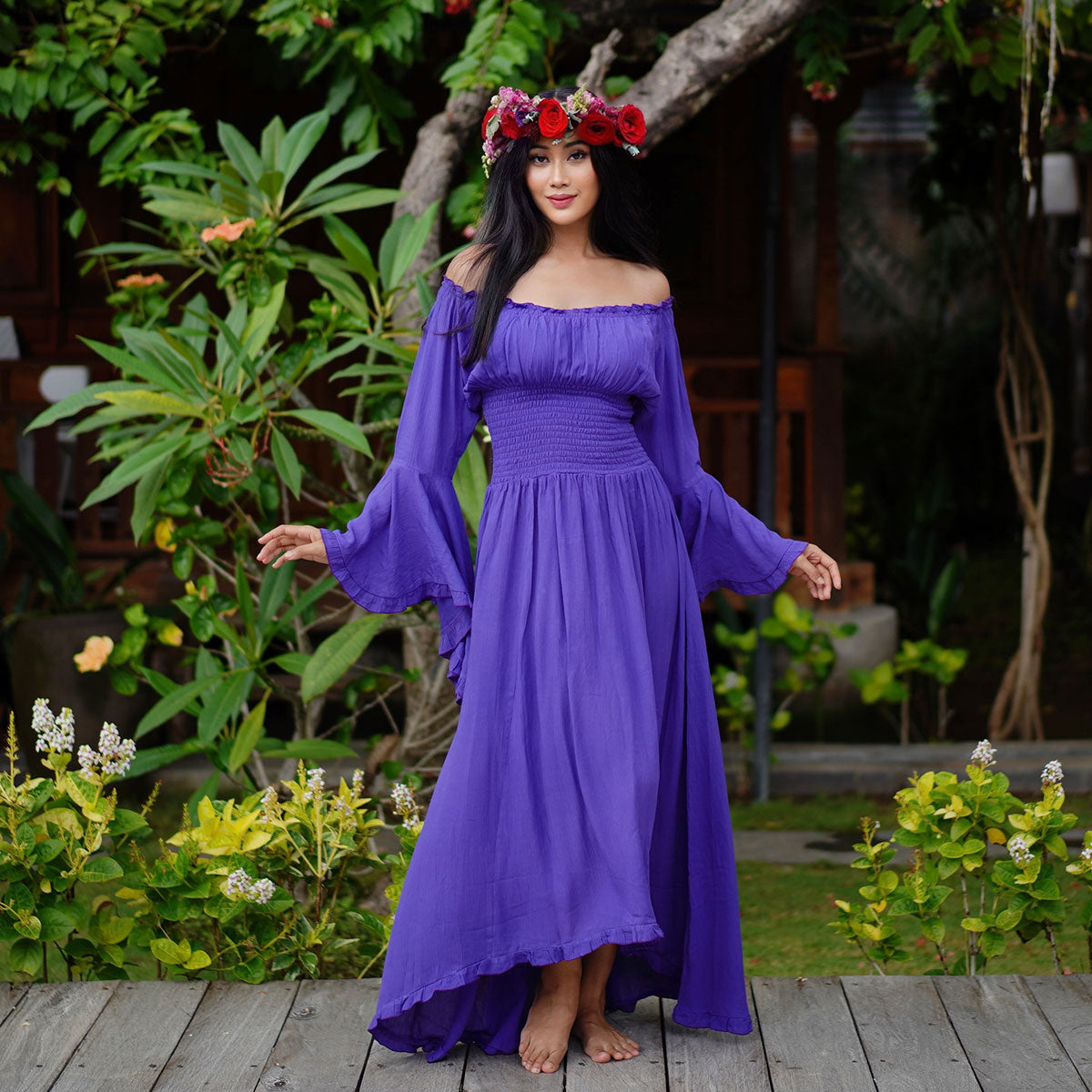 Kahlani CottageGoth Ren Faire Maxi Dress - The Bohemian Closet