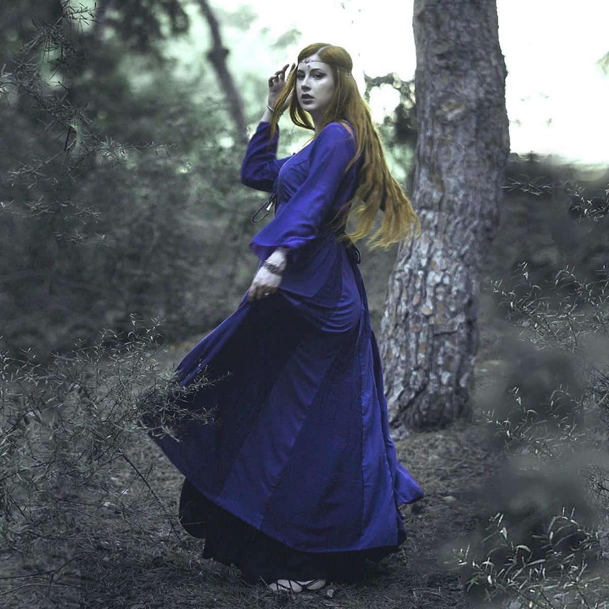 Ariana Wiccan Robe Goddess Gown Maxi Dress - The Bohemian Closet