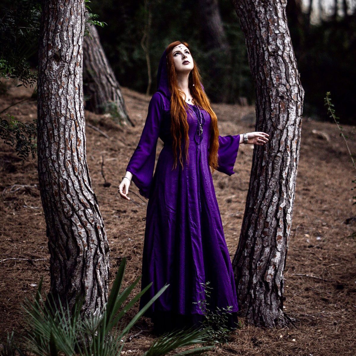 Ariana Wiccan Robe Goddess Gown Maxi Dress - The Bohemian Closet
