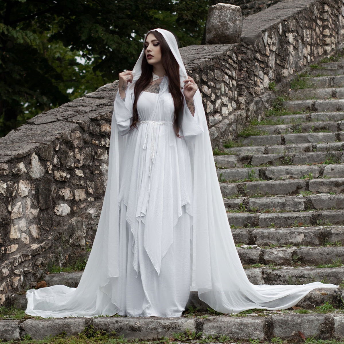 Maren Renaissance Layered Empire Waist Wedding Maxi Dress - The Bohemian Closet