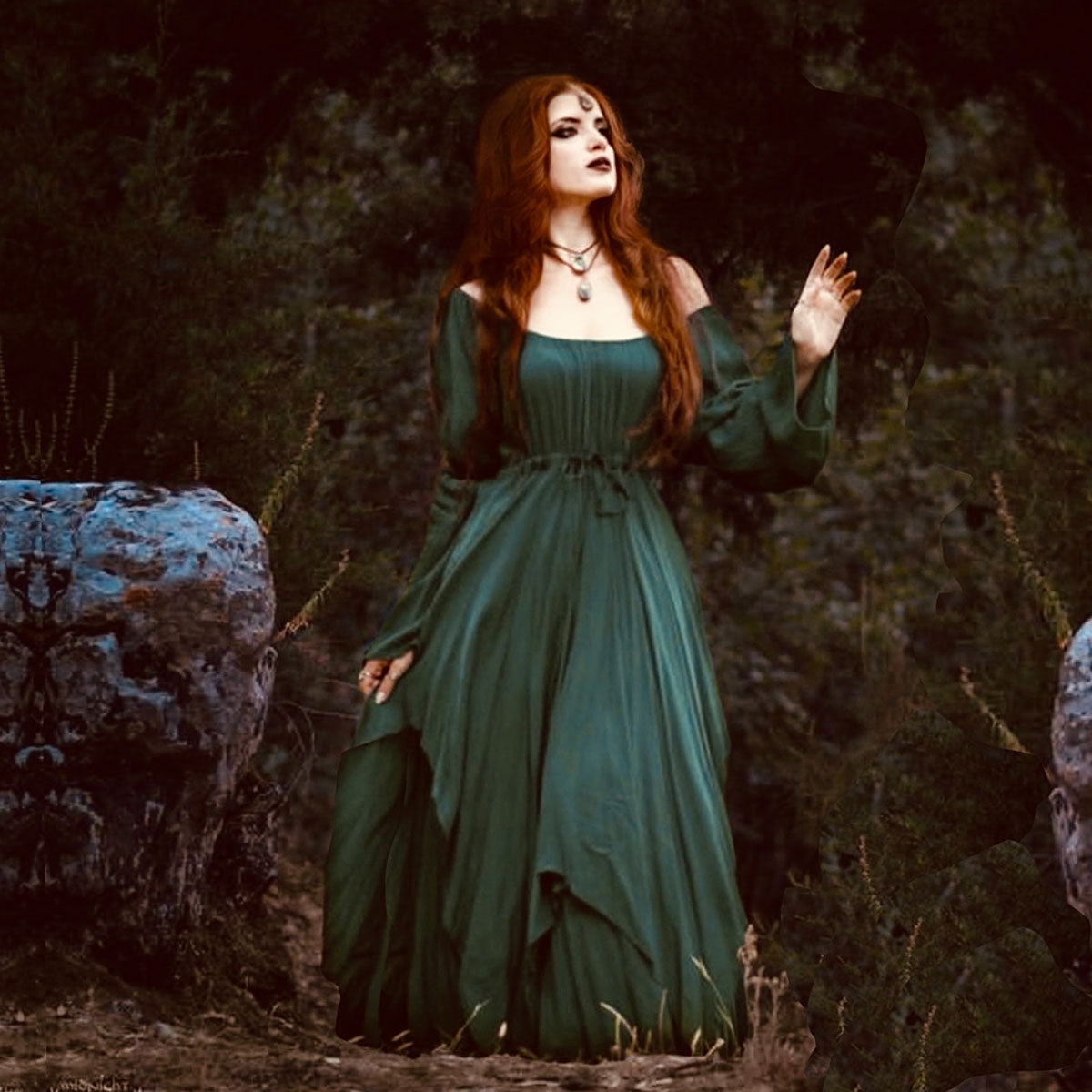 Maren Renaissance Layered Empire Waist Wedding Maxi Dress - The Bohemian Closet