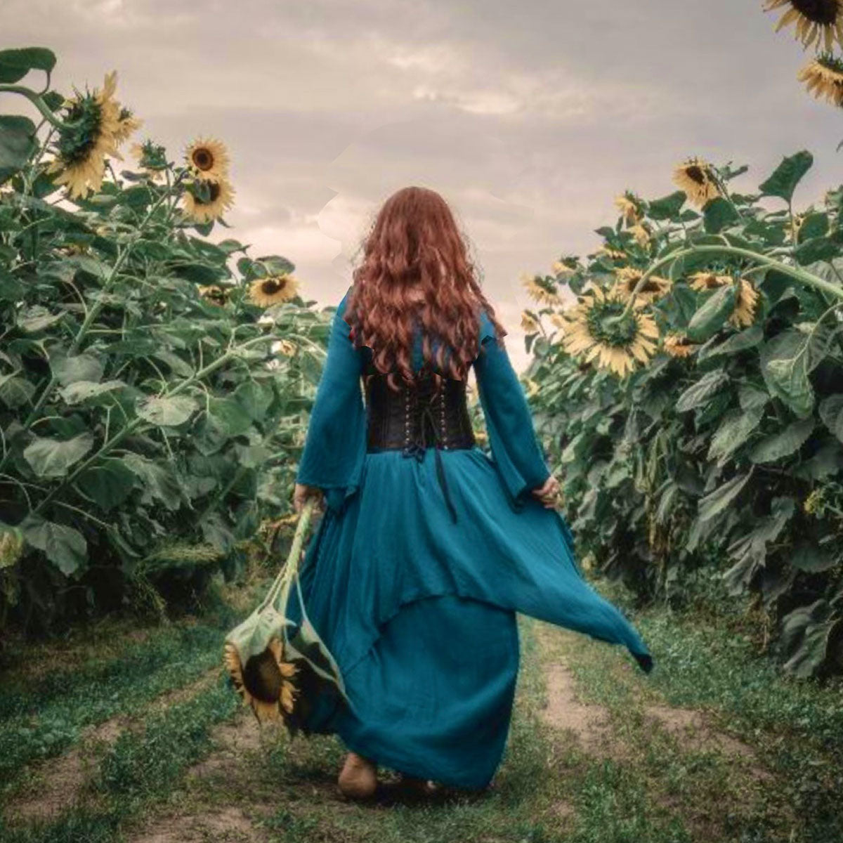 Maren Renaissance Layered Empire Waist Wedding Maxi Dress - The Bohemian Closet