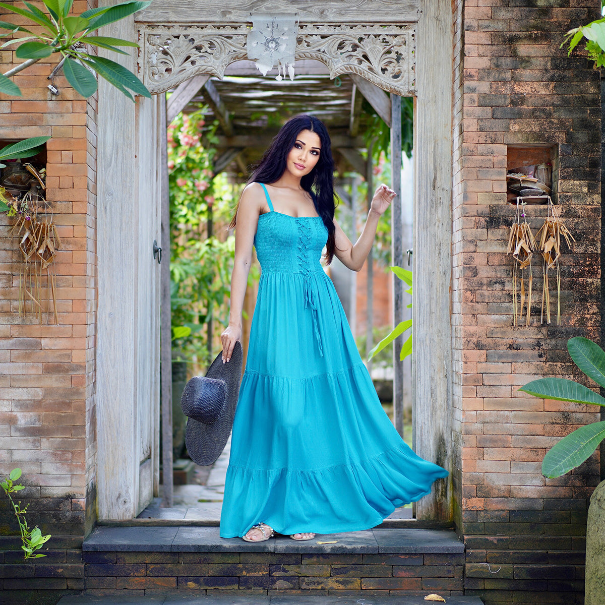 Kathleen Cottagecore Smocked Bodice Maxi Dress - The Bohemian Closet