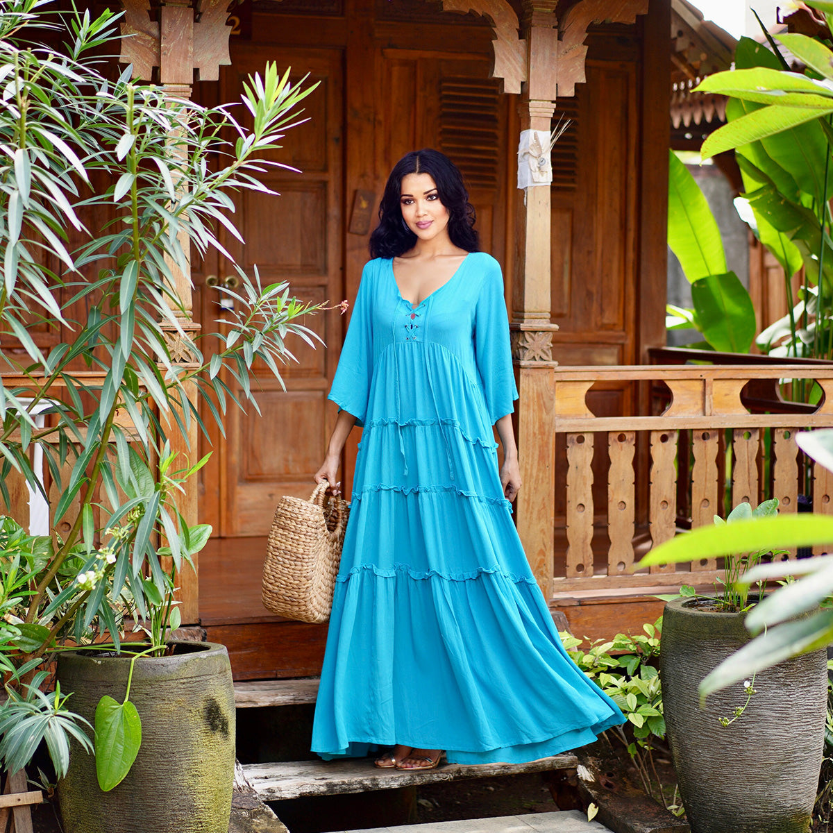 Zoya Bohemian Cottagecore Maxi Dress - The Bohemian Closet